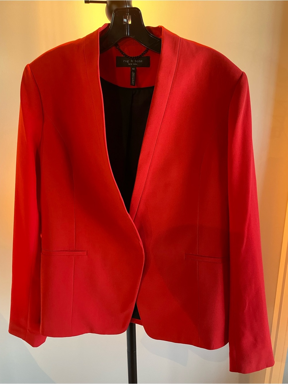 Rag & Bone New York Red Tailored Blazer Jacket Size 10 Made in USA